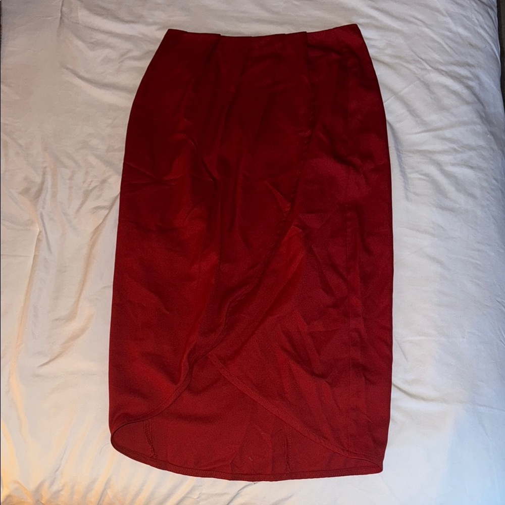 Love Culture Red Midi Pencil Skirt for Work